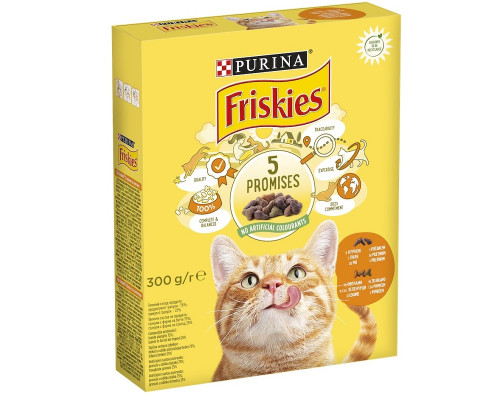 Сухой корм для котов Friskies с курицей и овощами 300 г Purina