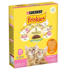 Сухий корм для кошенят Friskies Junior з куркою молоком та овочами 300 г Purina
