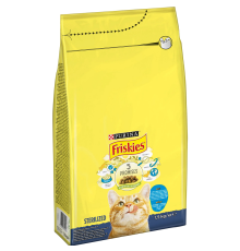 Сухий корм для стерилізованих котів Friskies з лососем та овочами 1,5 кг Purina