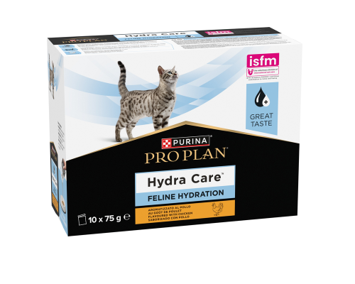 Корм для котов Veterinary Diets Hydra Care добавка для увеличения потребления жидкости и разжижению мочи. Со вкусом курицы. 75 г Purina Pro Plan