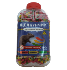 Гранульована приманка Лускунчик Потрійний удар від щурів і мишей з ароматом сиру арахісу та карамелі 190 г АгроМаг