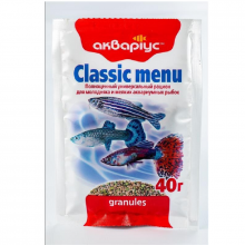 Корм для аквариумных рыб в гранулах  Classic Menu 40 г Аквариус