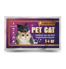 Пет краплі Pet Cat для котів від 1 кг 0,6 мл №1