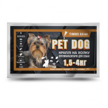 Пет капли Pet Dog для собак 1,5 - 4 кг 0,6 мл  перметрин имидаклоприд