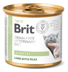 Корм для котів при діабеті Diet Diabetes з ягнятком та горохом 200 г Brit