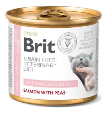 Корм для котів з харчовими алергіями Brit VetDiets з лососем та горохом 200 г Brit