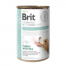 Корм Brit VetDiets консервований для собак при лікуванні та профілактиці сечокам'яної хвороби Бріт Вет Даєтс Дог Струвіт з індичкою та горохом 400г арт.100282																