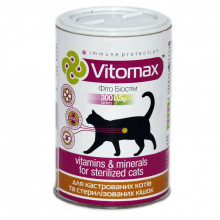 Vitomax 300 таблеток витамины для кастрированных котов и стерилизованных кошек