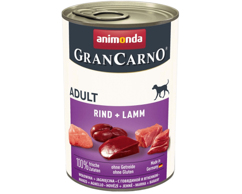 Корм для взрослых собак GranCarno Adult Beef and Lamb с говядиной и ягненком 800 г Animonda