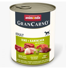 Корм для собак GranCarno Adult Beef and Rabbit with Herbs з яловичиною кроликом і травами 800 г Animonda