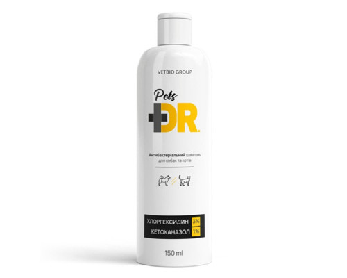 Шампунь для собак и кошек Dr Pets с хлоргексидином 3%  и кетоконазолом1% 150 мл Vetbio