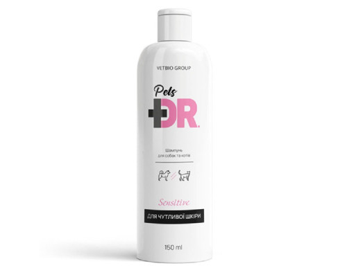 Шампунь для собак и котов Dr. Pets sensitive для чувствительной кожи 150 мл Vetbio