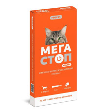 Краплі для котів 4-8 кг МегаСтоп 0,8 мл №4 ProVet 