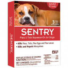 Сентри капли для собак от 15 до 30 кг от блох клещей комаров 3 мл 1 пипетка №3 Sentry