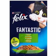 Корм для котів Felix Fantastic із кроликом у желе 85 г Purina