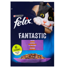 Корм для котів Felix Fantastic з ягнятком у желе 85 г Purina