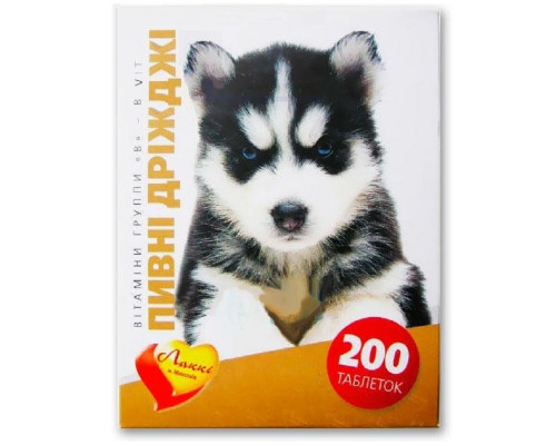 Витамины для собак Лакки Мультивит пивные дрожжи №200 Лакки