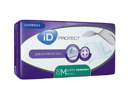 Пеленки гигиенические одноразовые M Super  60 * 60 см №30 iD Protect