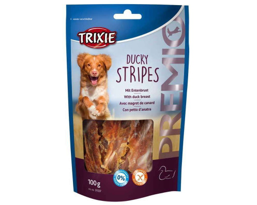 Ласощі для собак Premio Ducky Stripes Качині грудки 100 г Trixie 31537