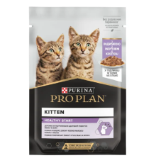 Корм для кошенят Kitten Healthy Start зі шматочками індички в підливці 85 г Purina Pro Plan