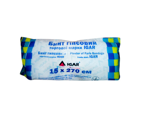 Бинт гипсовый 15 см х 2,7 м IGAR