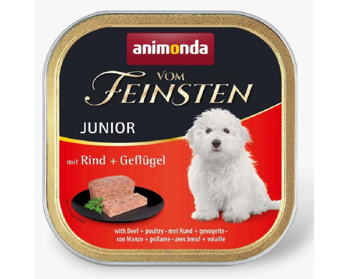 Корм для цуценят Vom Feinsten Junior з яловичиною та птицею 150 гр Animonda