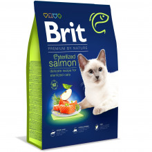Корм для взрослых котов Брит  Brit Premium by Nature Cat Adult Salmon лосось 8кг ЦЕНА за 1кг