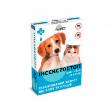 Инсектостоп ProVet капли для кошек и собак 6 пипеток в упаковке Природа