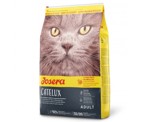 Сухой корм для взрослых котов Cat Catelux для выведения шерсти с уткой и п картофелем 400 г Josera