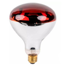 Лампа ІЧ для обігріву тварин 150 W 240 V LuxLight IR R125 тверде скло червона Китай