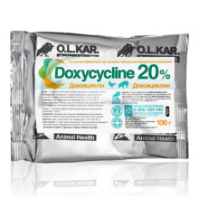 Доксициклін 20% (порошок) антибіотик для с\х птиці та свиней 100 г O.L.KAR