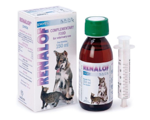 Раствор для собак и кошек Renalof pets для здоровья мочевыделительной системы 150 мл Ronipharm