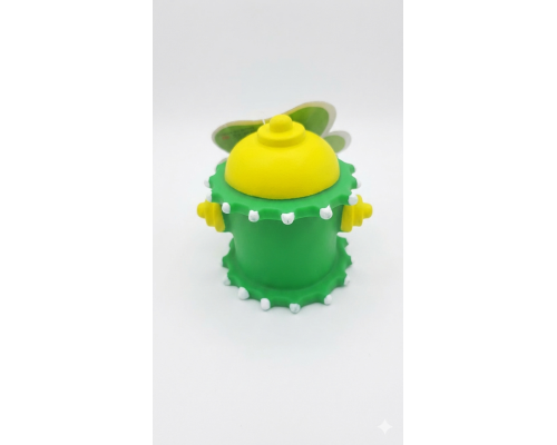 Игрушка для собак Колонка резиновая Зеленая  6*5 см Китай