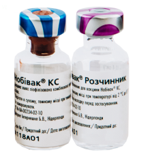 Вакцина Нобівак KC проти бордетельозу та парагрипу собак 2 флакони 1 доза Intervet