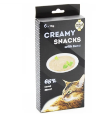 Ласощі для котів Creamy Snacks Tuna ніжне пюре тунець із куркою 6 стіків по 10 г Lucky Star