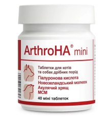 Таблетки Dolfos Arthro HA мini для лікування суглобів у котів та собак дрібних порід №40 Dolfos