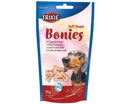 Лакомство для собак Bonies говядина, индейка 75гр 31491