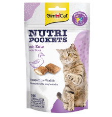 Ласощі для котів Nutri Pockets Duck and Multivitamin з начинкою з качки та мультивітамінної пасти 60 г GimCat 