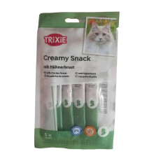 Лакомство для котов Creamy Snacks с курицей и таурином 5 шт 14 г TХ-42681 Trixie