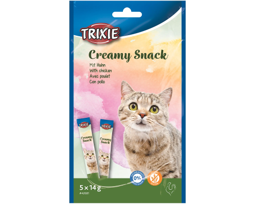 Ласощі для котів Creamy Snacks з куркою і таурином 5 шт 14 г ТХ-42681 Trixie