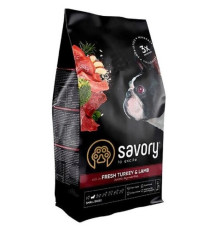 Сухий корм для собак малих порід Small Breed rich in Fresh Turkey & Lamb зі свіжим м'ясом індички та ягняти 1 кг Savory