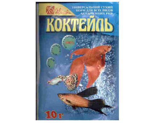 Сухий корм для акваріумних риб Коктейль 10 г Життя