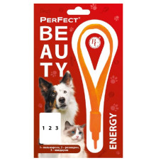 Нашийник для котів і собак малих порід PerFect Beauty Energy з фітотерапією пальмарози, розмарину і мандарина 35 см Ветсинтез