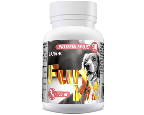 Таблетки для собак Protein Sport Баланс витамины со вкусом говядины №90 FunVit