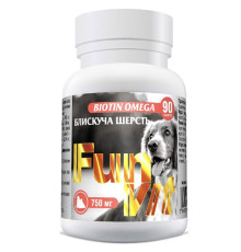 Таблетки для собак і котів Biotin-Omega вітаміни з Омега-3 для блискучої шерсті 90 шт FunVit