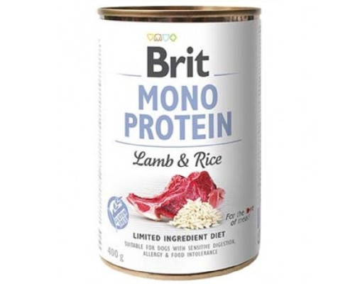 Корм для собак з чутливим травленням Mono Protein Dog з ягнятком та рисом 400 г Brit