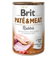 Корм для собак Pate and Meat Dog паштет із цільними шматочком м'яса кролика 400 г Brit