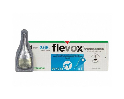 Капли Флевокс Flevox для cобак 20-40 кг 268мг №1 Vetoquinol
