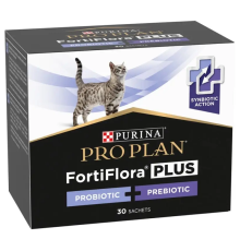 Порошок для котів і кошенят Пробіотик Proplan FortiFlora Cat Plus для підтримки мікрофлори кишечника 1,5 г №30 Purina Pro Plan