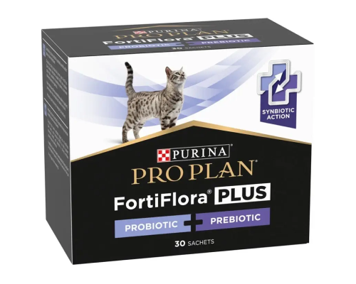 Порошок для котів і кошенят Пробіотик Proplan FortiFlora Cat Plus для підтримки мікрофлори кишечника 1,5 г №30 Purina Pro Plan